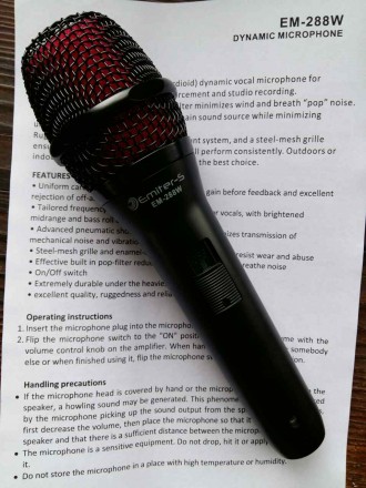 Проводной вокальный микрофон
С кнопкой включения
Тип: Динамический
Диаграмма . . фото 3