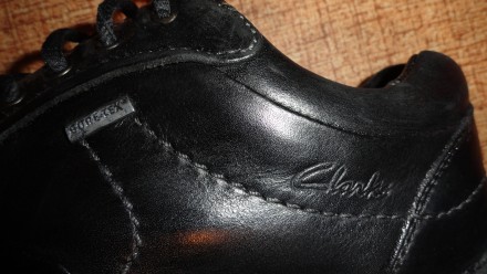 Оригинальные фирменные кожаные туфли кроссовки Кларкс гор текс Clarks stream jet. . фото 5