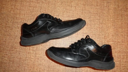 Оригинальные фирменные кожаные туфли кроссовки Кларкс гор текс Clarks stream jet. . фото 3
