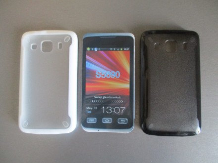 Чехол бампер для Samsung Galaxy GT-S5690 Xcover. Силиконовые бока + пластиковый . . фото 2