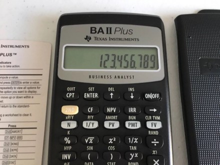 Финансовый калькулятор от Texas Instruments. Допускается на экзамене уровня CFA,. . фото 9