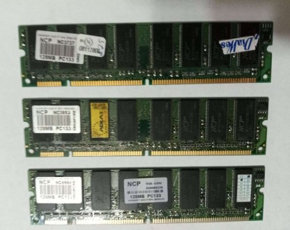 Продам три рабочих планки памяти NCP SDRAM DIMM 128Mb PC133.
Возможна отправка . . фото 2