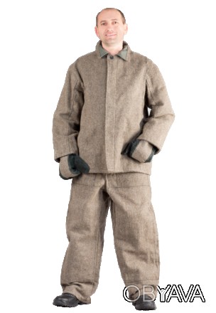 Суконный кислотостойкий костюм состоит из куртки и брюк. Куртка удлиненная с цен. . фото 1