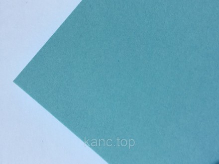 Дизайнерская плотная двусторонняя бумага, плотность 115 грамм. Цвет нежно-голубо. . фото 4