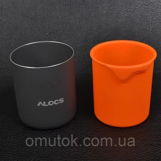 Alocs TW-406 компактная и легкая термокружка с двумя стаканами из анодированного. . фото 5