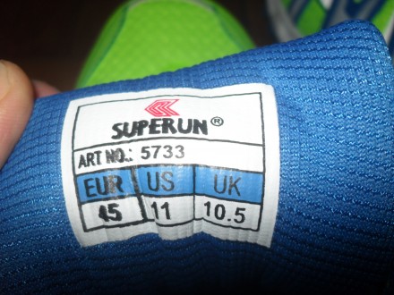 Новые стильные / яркие кроссовки  SUPERUN  ( покупались в Германии ) размер 45 (. . фото 9