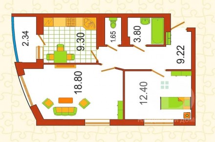 
Общая площадь: 60 м2;
Жилая площадь: 32 м2;
Площадь кухни: 11 м2;
Этаж/этажност. . фото 3