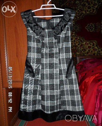 Женское платье-сарафан. Удобное почти новое пару раз одето. размер 44. Можно нос. . фото 1