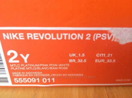 Продаю кроссовки NIKE revolution 2 (PSV) размер 33.5, стелька 21 см (если меряю . . фото 6