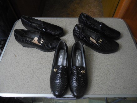 Продам новые женские туфли ,размер-36,38,39.Цвет-чёрный. Кожа лак под рептилию. . . фото 4