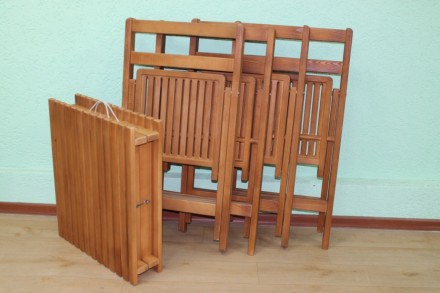 Комплект садовой мебели состоит из четырех стульчиков раскладных и стола Пикник . . фото 4