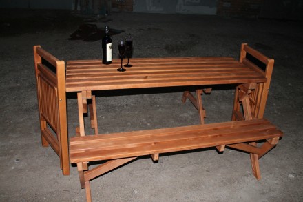 Комплект - лака стол плюс два стульчика садовых раскладных -3500 грн. К такому к. . фото 4