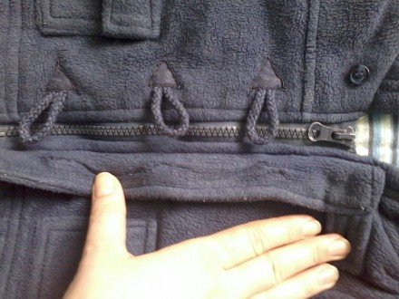 Флісова курточка демісизонна, розмір пише 0-3, но ми носили в 6-9 місяців,довжин. . фото 5
