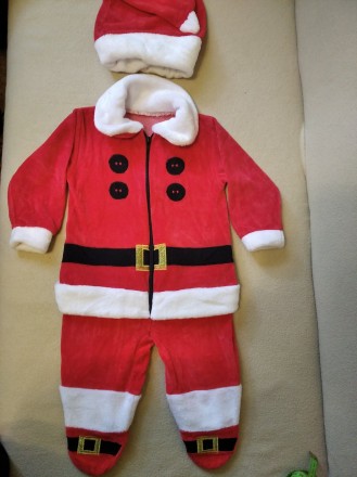 Продам детский новогодний костюм Санта Клауса с шапкой для мальчика на возраст д. . фото 5