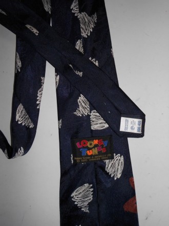 Мужской винтажный шелковый галстук Loonely Tunes с изображением  персонажа мульт. . фото 6