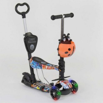 Самокат 5в1 15600 (1) Best Scooter, АБСТРАКЦИЯ, PU колеса, ПОДСВЕТКА  КОЛЕС, в к. Киев. фото 1