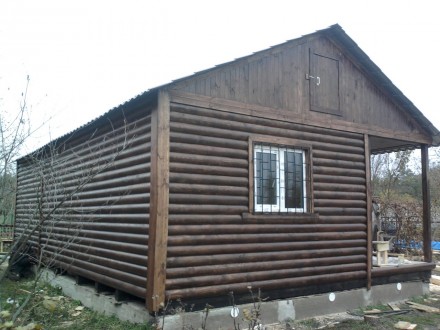 Домик 6×9 м и встроенная терраса 5×2 метра.
Изготовлен из блокхауса.
Зимнее ут. . фото 2