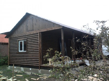 Домик 6×9 м и встроенная терраса 5×2 метра.
Изготовлен из блокхауса.
Зимнее ут. . фото 4