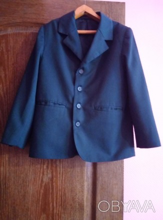 Пиджак школьный зеленый для мальчика примерно 8-9 лет (ориентируйтесь по замерам. . фото 1