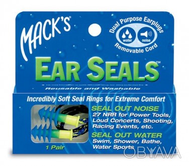 Беруши на шнурке Mack’s Ear Seals являются универсальными: защищают и от воды и . . фото 1