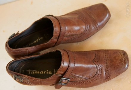 Туфли Tamaris (Германия), из натуральной, мягкой  кожи хорошего качества, коричн. . фото 7
