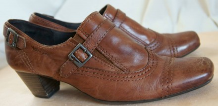 Туфли Tamaris (Германия), из натуральной, мягкой  кожи хорошего качества, коричн. . фото 3