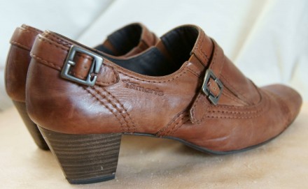 Туфли Tamaris (Германия), из натуральной, мягкой  кожи хорошего качества, коричн. . фото 6