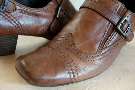 Туфли Tamaris (Германия), из натуральной, мягкой  кожи хорошего качества, коричн. . фото 4