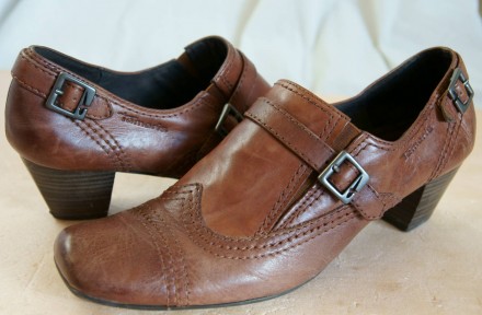 Туфли Tamaris (Германия), из натуральной, мягкой  кожи хорошего качества, коричн. . фото 2