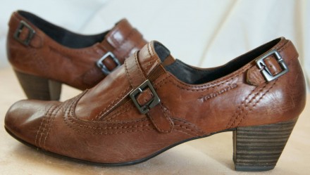 Туфли Tamaris (Германия), из натуральной, мягкой  кожи хорошего качества, коричн. . фото 5
