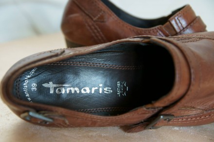 Туфли Tamaris (Германия), из натуральной, мягкой  кожи хорошего качества, коричн. . фото 8
