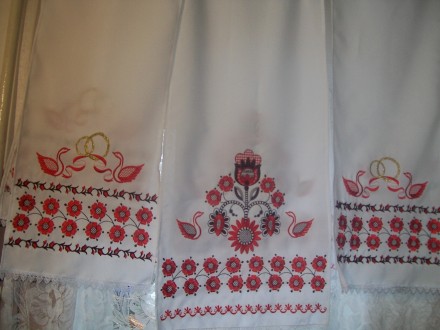 Очень красивый свадебный рушник машинная вышивка, могу пошить под заказ любого р. . фото 3