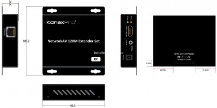 Передатчик и приемник NetworkAV KanexPro  эффективно  усиливает сигнал HDMI до 1. . фото 3