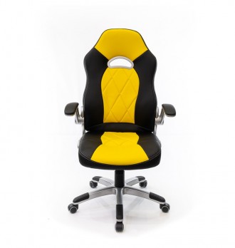Кресло Форсаж-8 • АКЛАС • PL GTR TILT чёрно-желтый - топ продаж среди кресел гей. . фото 3