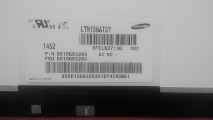 Матрица LTN156AT37-402  15,6 Samsung  LED SLIM (30 pin)
Технические характерист. . фото 3