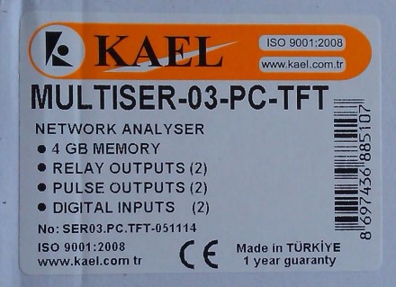 Анализатор сети и регистратор данных Multiser 03-PC-TFT (Micro SD 2-32 GB). . фото 2