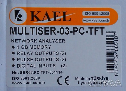 Анализатор сети и регистратор данных Multiser 03-PC-TFT (Micro SD 2-32 GB). . фото 1