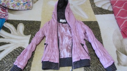 Куртка для девочки(б/у, отл. сост., размер М для девочки 7-9 лет, демисезонная, . . фото 2