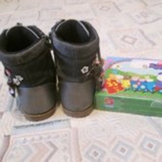 Демисезонные ботиночки ШАЛУНИШКА, для девочки, 28 р., стелька 18,5 см. Кожа и за. . фото 5