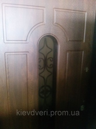 Двери бронированные Арка Vinorit с ковкой. Двери в частный дом с ковкой и стекло. . фото 3