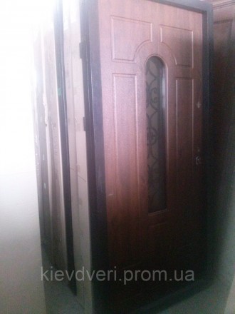 Двери бронированные Арка Vinorit с ковкой. Двери в частный дом с ковкой и стекло. . фото 5