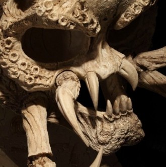 Прекрасный череп Хищника с ручной доработкой.Пропорции 1:1.Череп средней особи.М. . фото 10