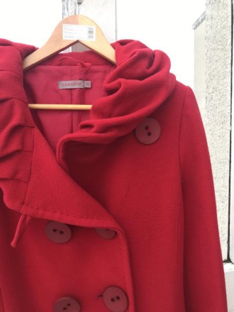 Очень эффектное кашемировое пальто красного цвета, на 38-42 размер (точные замер. . фото 3