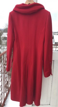 Очень эффектное кашемировое пальто красного цвета, на 38-42 размер (точные замер. . фото 6