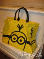 Желтая сумка "Миньон", 100% хлопок
Габарит 46смх36см, ширина 15см, высота ручек. . фото 3