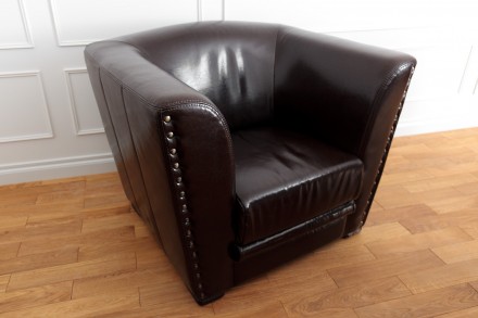 Кожаный диван для комфортного размещения 2-ух человек, к нему  кресло, идеально . . фото 3