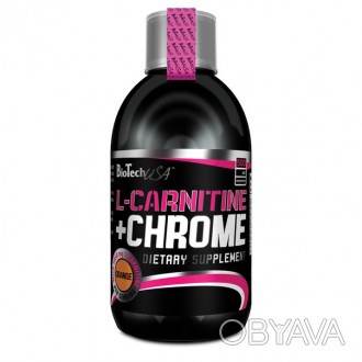 L-Carnitine+Chrome Liquid Concentrate от BioTech L-карнитин в жидкой форме. Данн. . фото 1