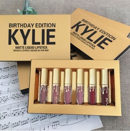 Набор из 6 шт!Матовые помады Kylie Birthday Edition равномерно ложатся на губы. . . фото 2