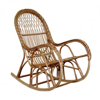 Кресло качалка из натуральной лозы. Ширина - 600; глубина - 650; 
высота - 1200. . фото 2