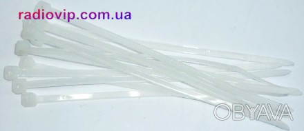 Стяжки 250х3,6 белые служат для стягивая жгута проводов диаметром до 65 мм. Стяж. . фото 1